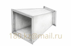 Переход прямоугольный вентиляционный (100×100 мм → 100×100 мм)