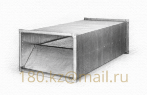 Трубчатый шумоглушитель GTP прямоугольный для вентиляции (Ш×В×L мм)