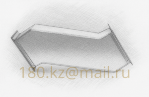 Утка прямоугольная вентиляционная 100×100 мм