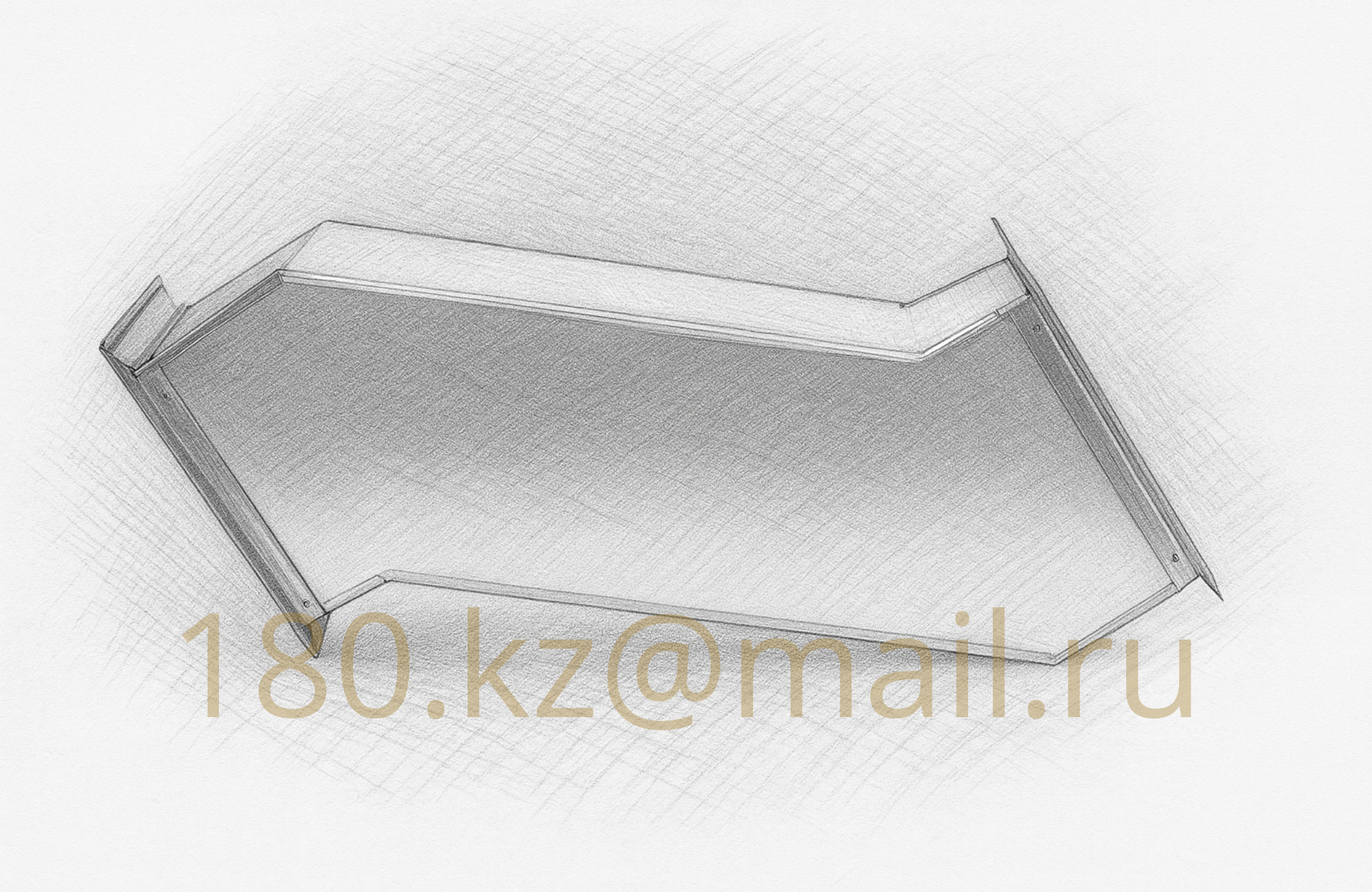 Утка прямоугольная вентиляционная 100×100 мм — изображение 2