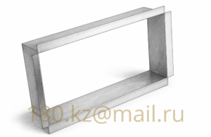 Врезка прямоугольная в прямоугольный воздуховод 100×100 мм