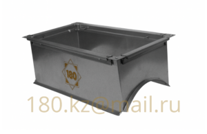 Врезка прямоугольная в круглый воздуховод Ø100 мм