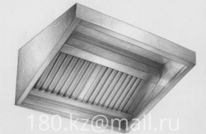 Пристенный вытяжной зонт из оцинкованной стали